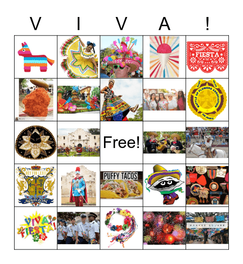 FIESTA SA! Bingo Card