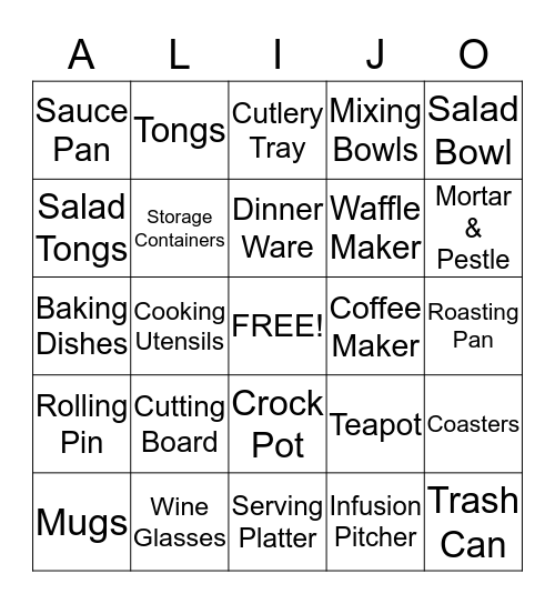 ALISON & NICHOLAS Bingo Card