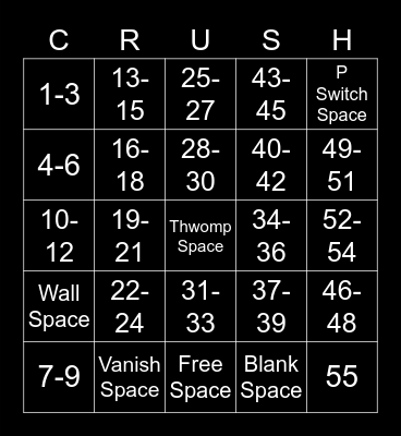 Crush-it! Bingo Card