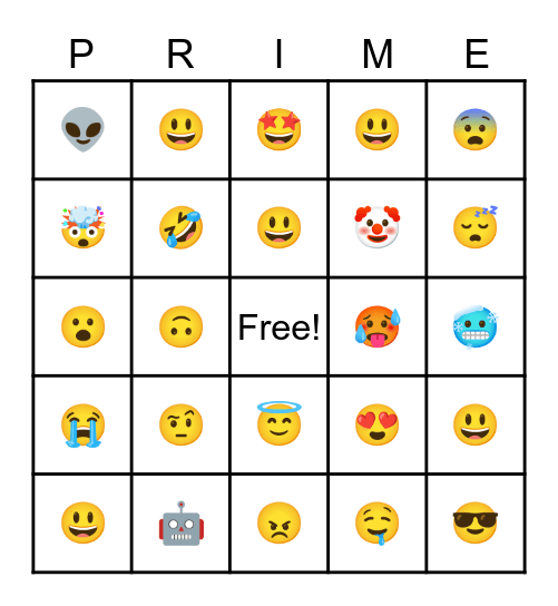 Prime Gaming Bingo Card