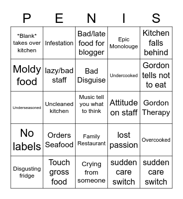 Gordon Drinking v.2 Bingo Card