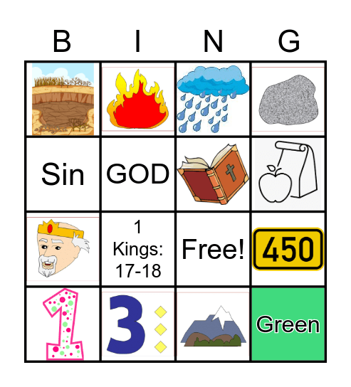 Elijah & The Rain Bingo Card