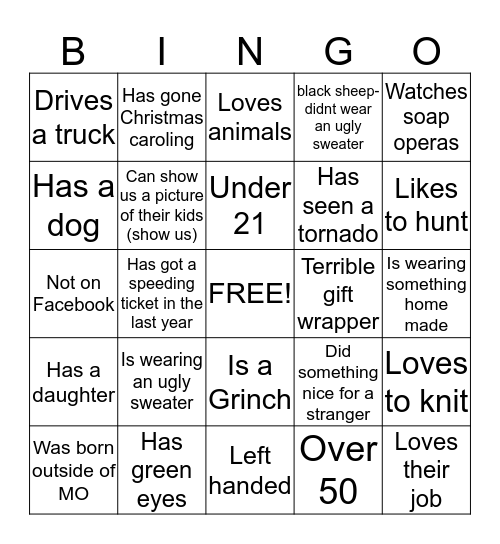 BREAK THE ICE BINGO Card