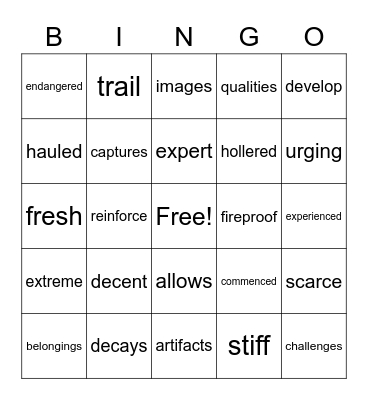 4th grade! Bingo Card