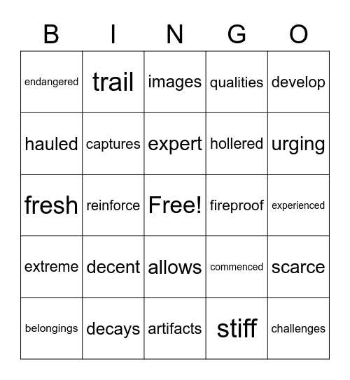 4th grade! Bingo Card