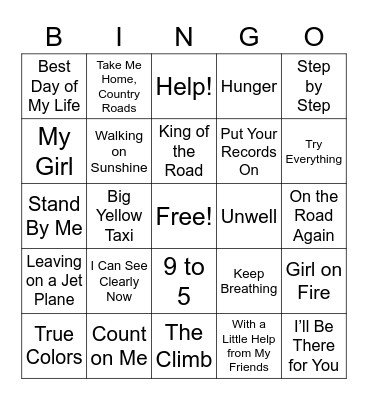 Singo Bingo Card
