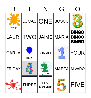 3EI - FOUR DAY GROUP Bingo Card