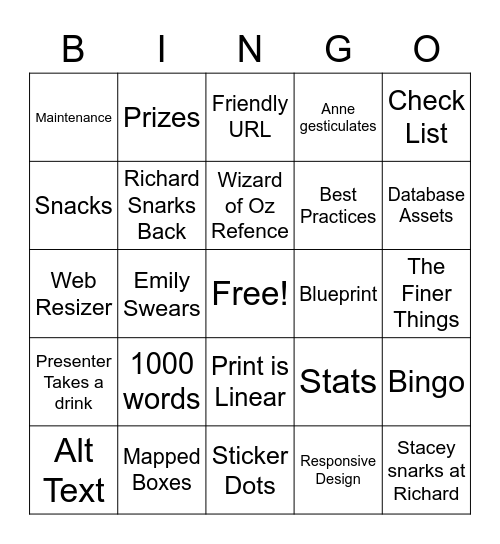 LibGuide Bingo Card