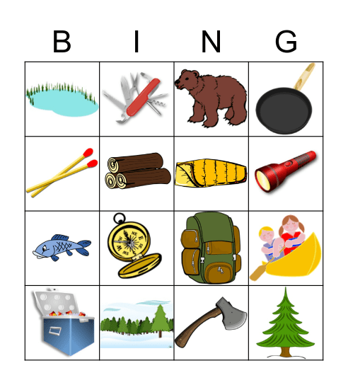 Camping! Bingo Card