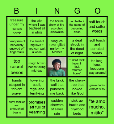 Rudy: I AM FROM... Bingo Card