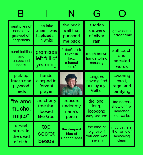 Rudy: I Am From Bingo Card