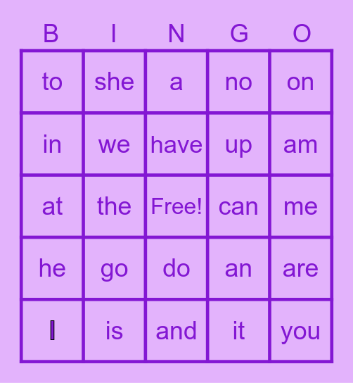 high-frequency-words-bingo-card