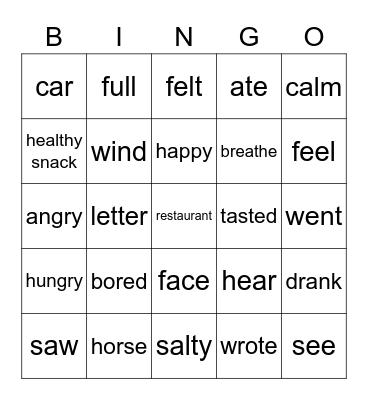 Unit 7 Review Bingo Card