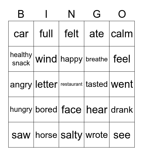 Unit 7 Review Bingo Card