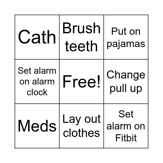 Tonight Bingo Card