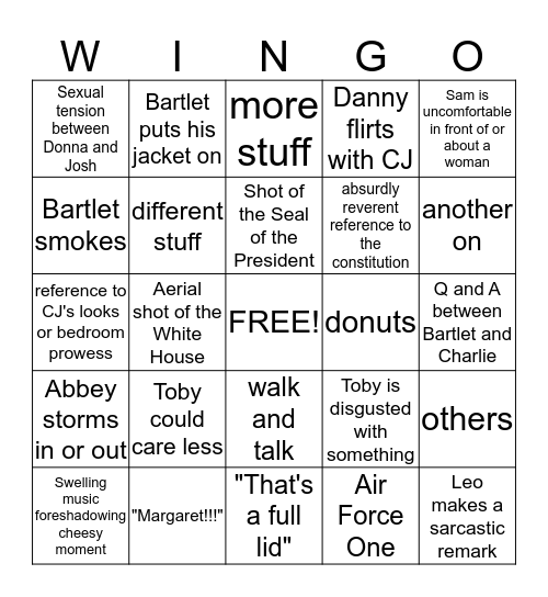 WINGO Bingo Card