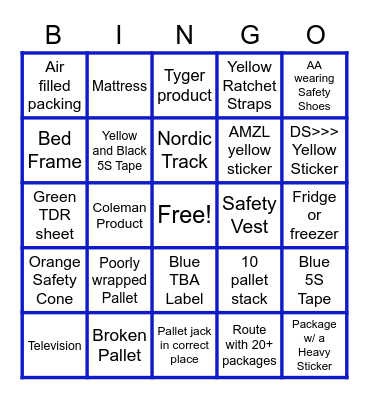 HKX1 Scavanger Hunt Bingo Card