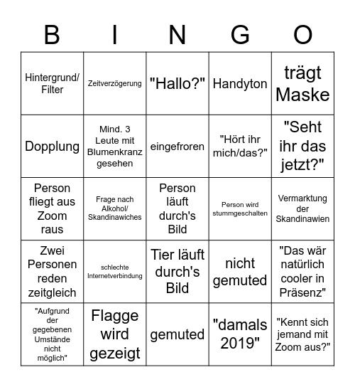 Midsommar Bingo Card