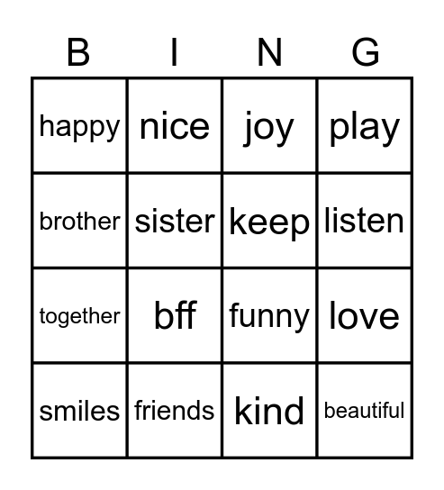 Bingo Card