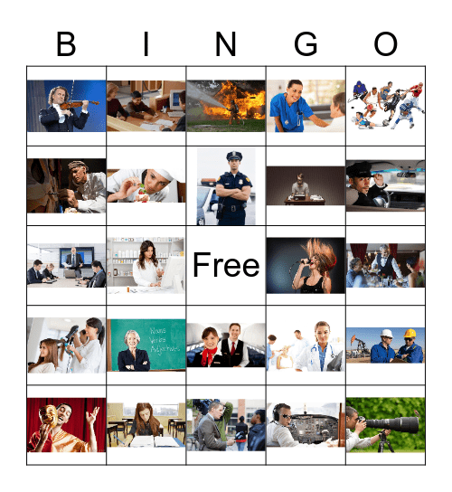 OCCUPATIONS Bingo Card