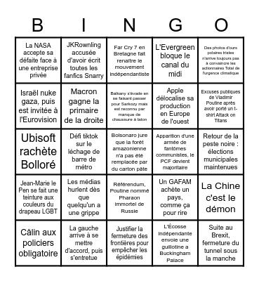 Bingo POST-2022 Bingo Card