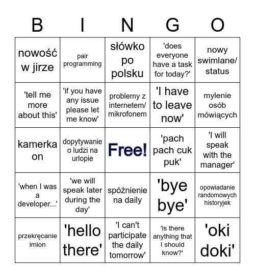 Bingo Card