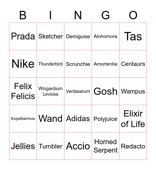sera’s bingo 💖 Bingo Card