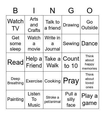 When anger strikes... Bingo Card
