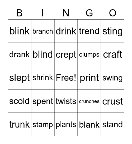 Bingo WRS Step 2.4 Bingo Card