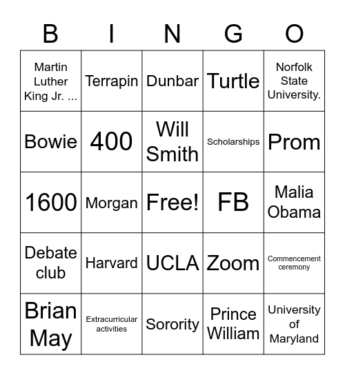 EY CMAP Bingo 2021 Bingo Card