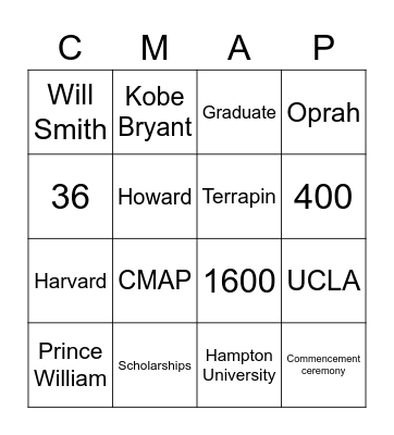 EY CMAP Bingo 2021 Bingo Card