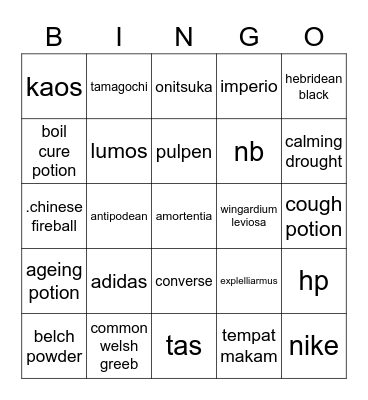 BINGO  ECOL Bingo Card