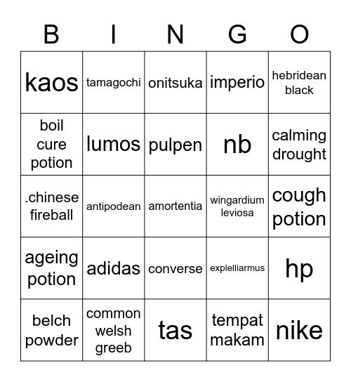 BINGO  ECOL Bingo Card