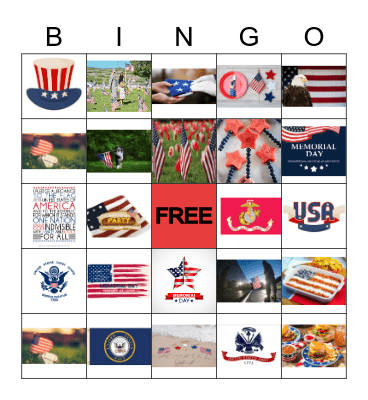 Memorial Day Bingo Card