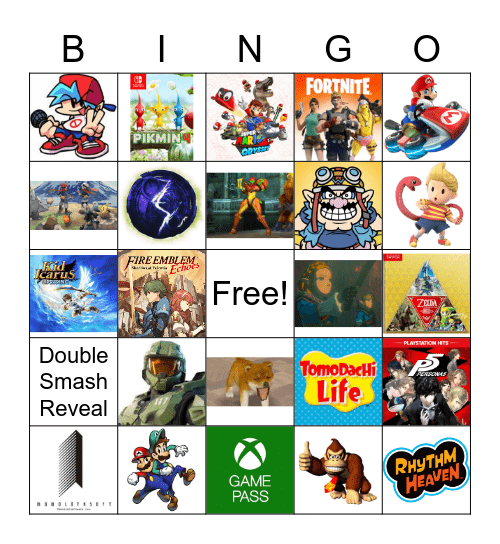 Nintendo @ E3 Bingo Card