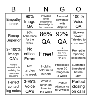 Game time/ NCTUE Bingo Card