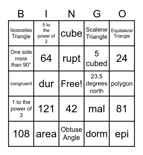 Room 25 Grayson (2) Bingo Card