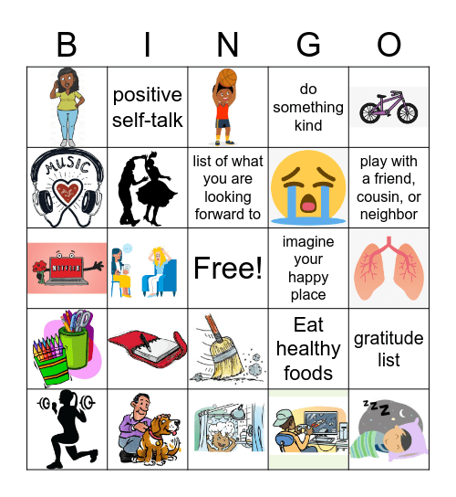 TIS Mental Health Bingo Card