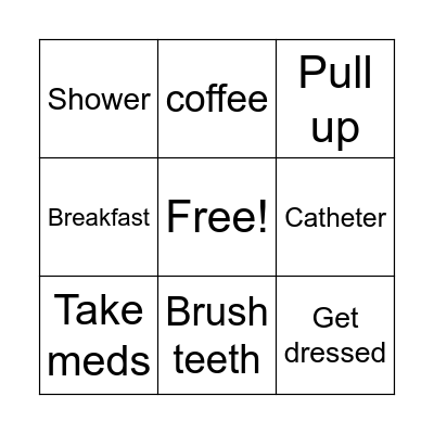 Monday Bingo Card
