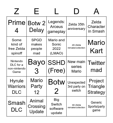 Direct Bingo Card