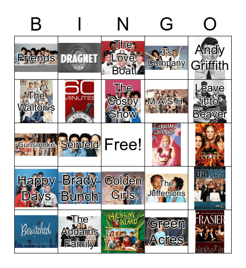 TV Shows  Bingo Card