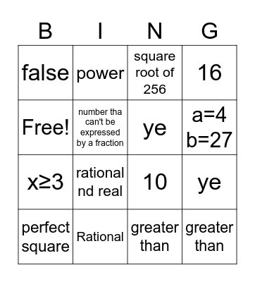 PROJECT Bingo Card