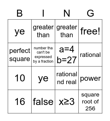 PROJECT Bingo Card