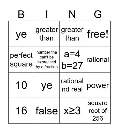 PROJECT Bingo Card