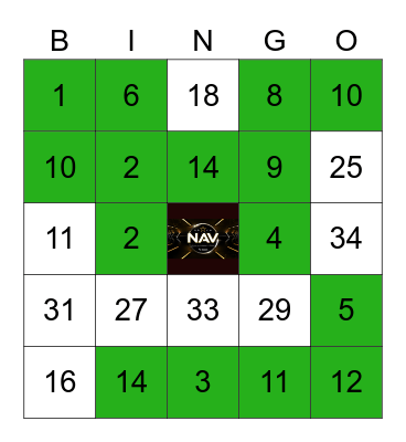 BINGO NAV Bingo Card