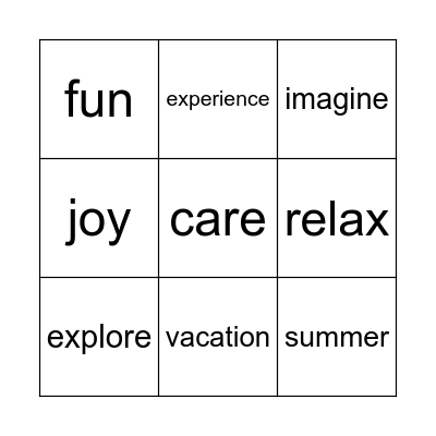 Living Life Bingo Card