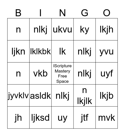 Doctrine & Covenants Bingo Card