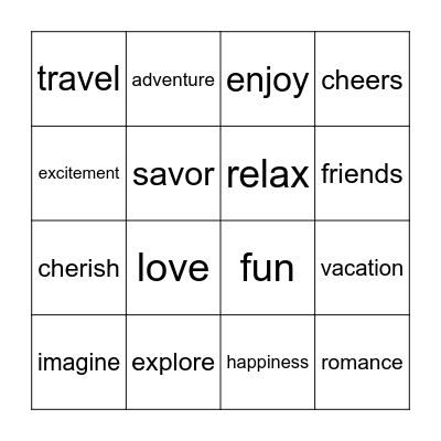 Have Some Fun Bingo Card