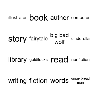 Library Bingo Card