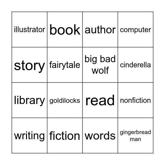 Library Bingo Card